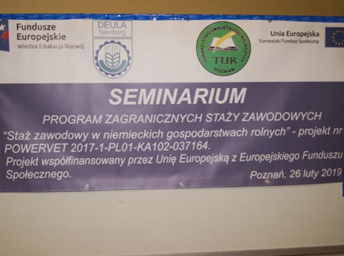 Seminarium z okazji zakończenia zagranicznego stażu zawodowego dla I grupy uczestników