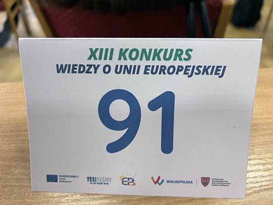 XIII Konkurs Wiedzy o Unii Europejskiej