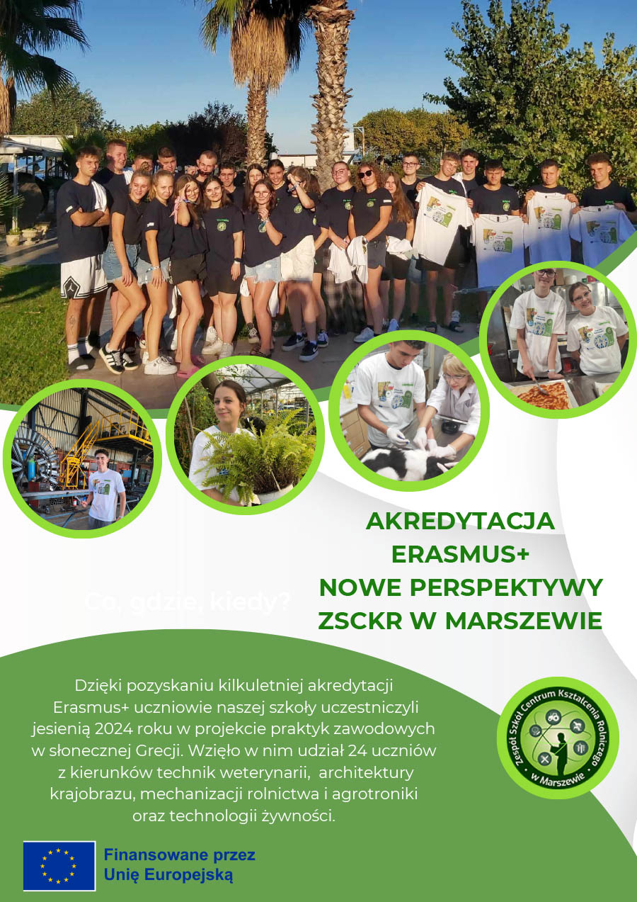 AKREDYTACJA ERASMUS+ NOWE PERSPEKTYWY ZSCKR W MARSZEWIE